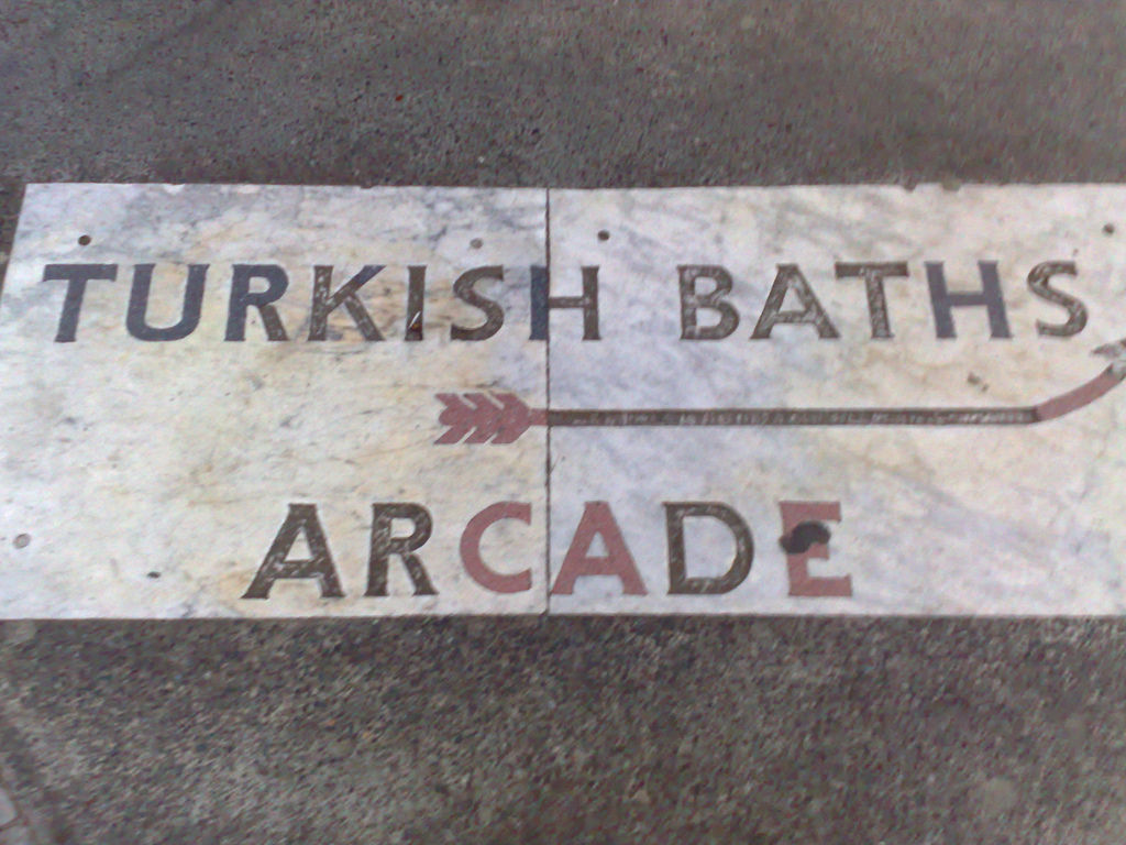 Turkish Baths sign near Russell Square station